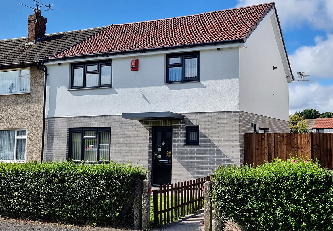 external retrofitted home