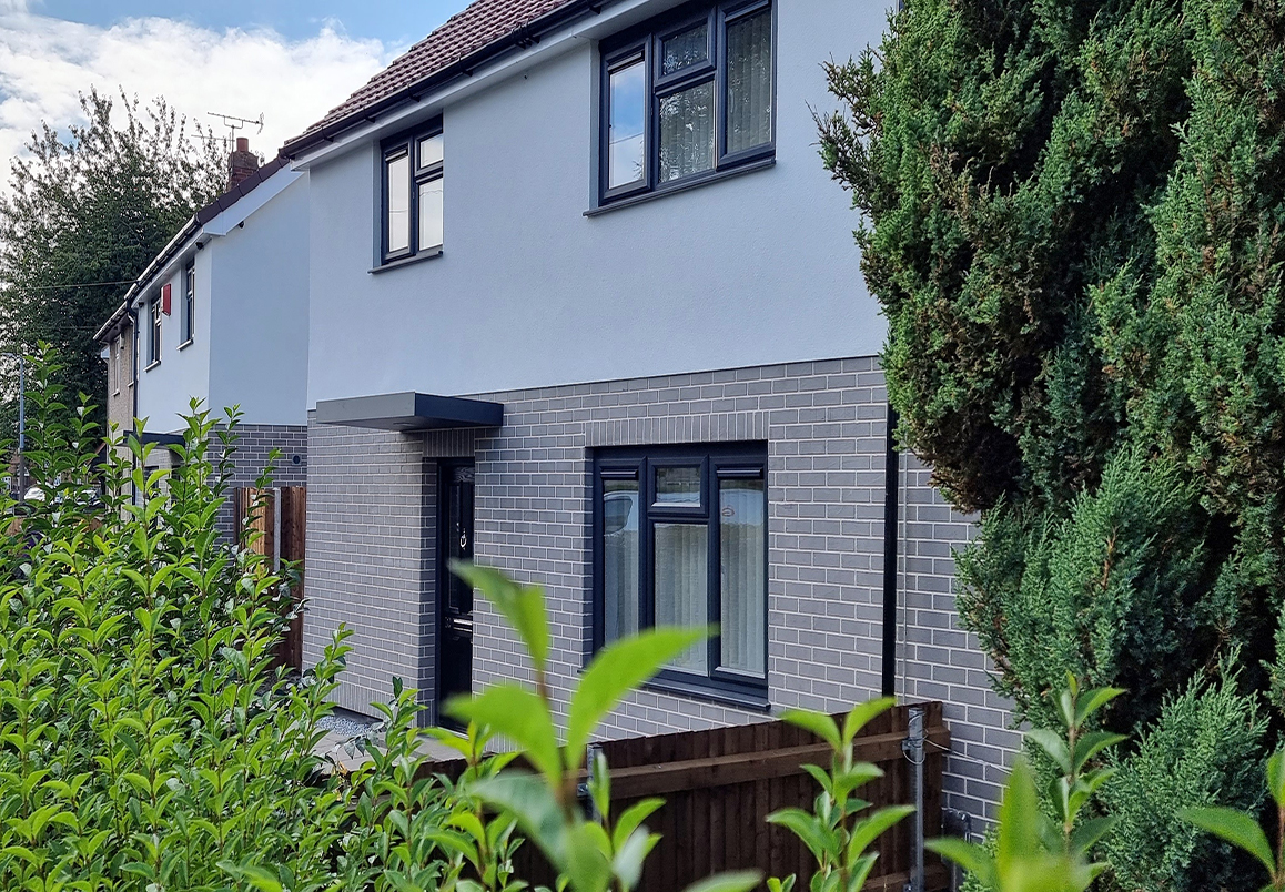 external retrofitted home